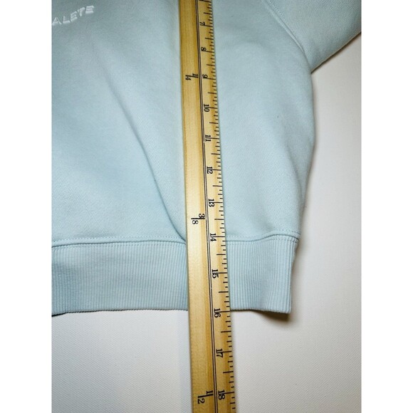 Alphalete Light Blue Crop Hoodie Sweatshirt Pullover Women's SMALL - Picture 10 of 12